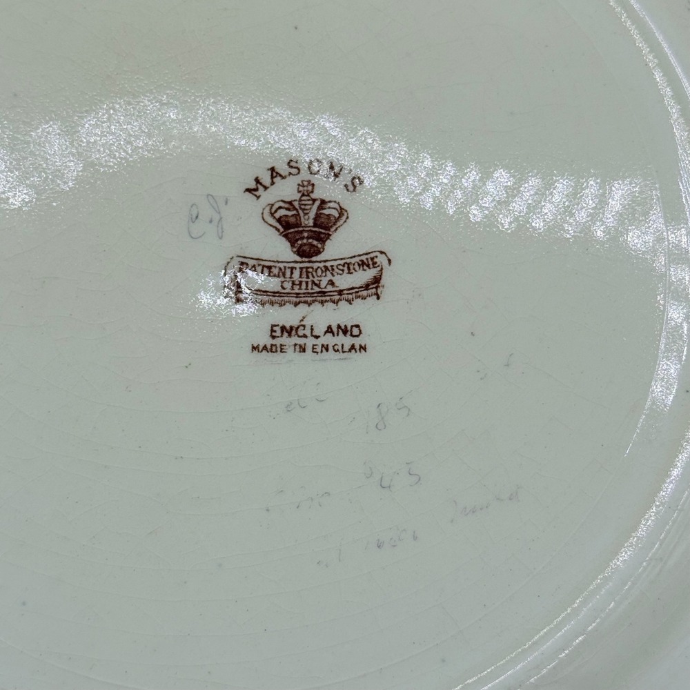 Masons Ironstone Niagara Falls Canada Plate 1920s 1930s Brown Transferware - Picture 6 of 8